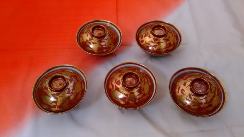 九谷永楽蓋茶碗